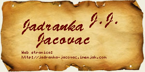 Jadranka Jačovac vizit kartica